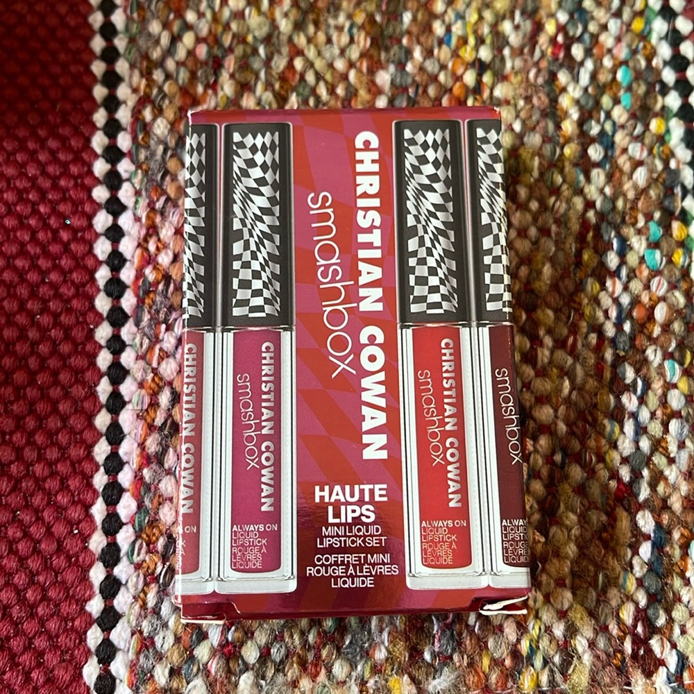 Smashbox Cosmetics Christian Cowan Haute Lips Mini Liquid Lipstick Set NIB
